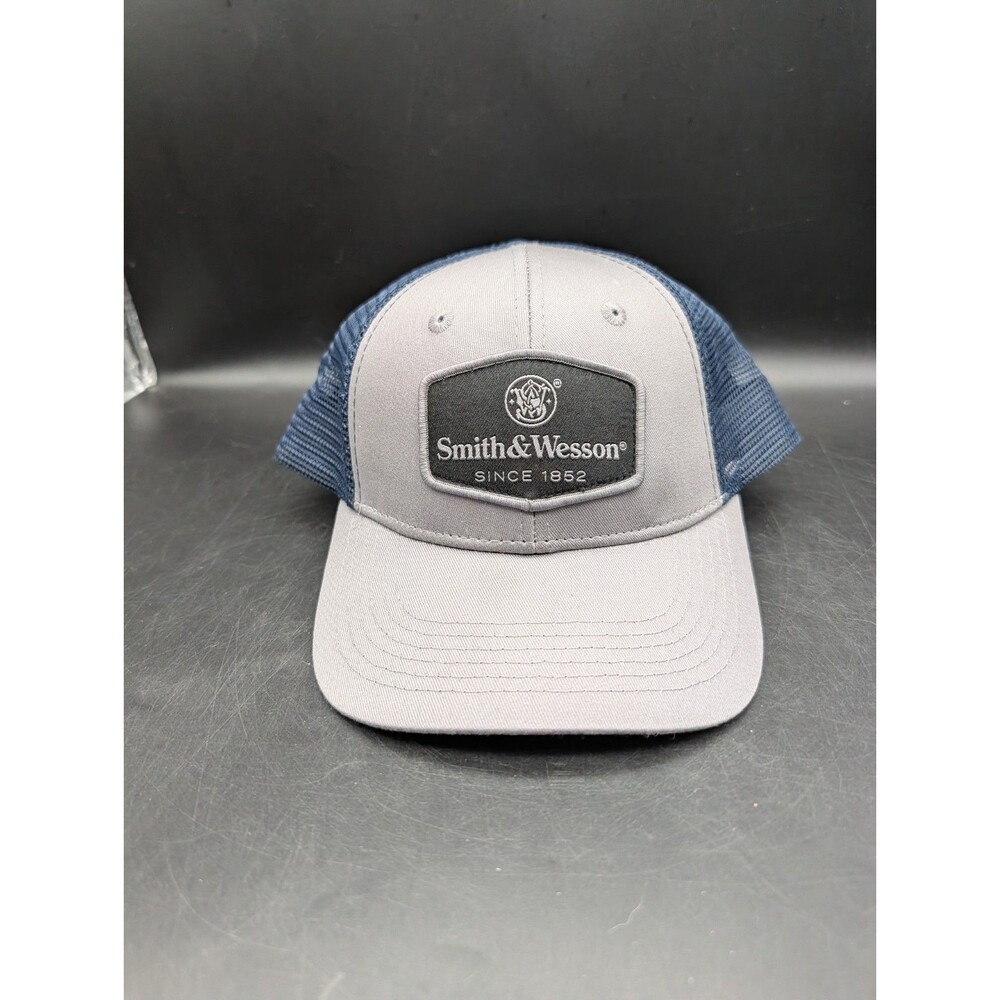 Smith And Wesson Adjustable Trucker Hat Navy & Light Gray